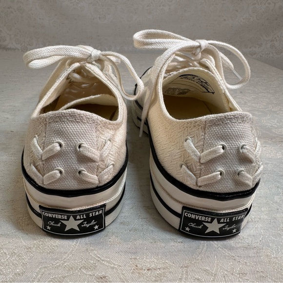 Converse Chuck 70 Off-White Cream Canvas Sneakers Unisex M 8.5 W 10.5 NWT - Picture 5 of 11
